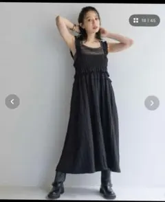 ローリーズファーム✳︎シャーリングギャザーワンピース 黒