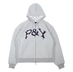 P&Y ジップパーカー グレー punkandyo パンクアンドヨー フーディ