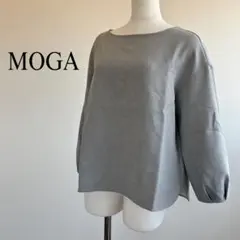 MOGA モガ パフスリーブ プルオーバー ブラウス グレー　サイズ2 Mのサムネイル