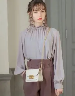 【お値下げ中】GRL バックリボンギャザーハイネックブラウス[k8387u]