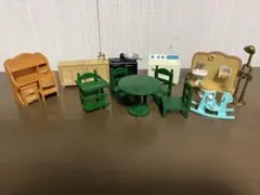 シルバニアファミリー 家具セット　洗濯機　キッチン　シャワー　テーブル　トイレ