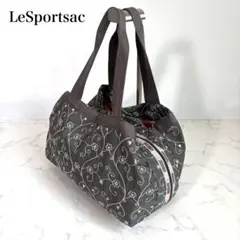 新品 レスポートサック ハワイ限定 グレー ヴァイン ハンドバッグ 刺繍