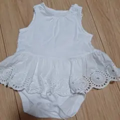 BabyGAP ノースリーブロンパース ホワイト 60cm