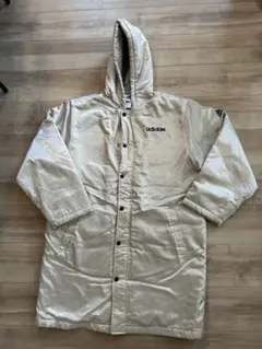 adidas ベンチコート ロングコート ボア Sサイズ ゴールド 防寒