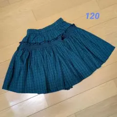 ☆美品　ファミリア　チェックキュロットスカート　120