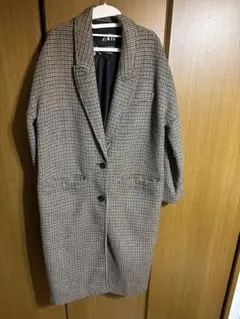 チェック柄 チェスターコート　ZARA