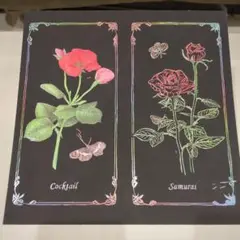 スクラッチアート完成品　薔薇