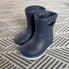 【美品】Crocs 長靴 ネイビー　14cm(C6)のサムネイル