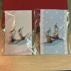英字折り紙の折り鶴ピアス