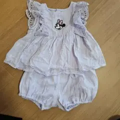 プティマイン★ミニーマウス 薄紫 フリル袖 セット