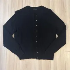 PLST⭐︎UVカットレーヨンブレンドメタルボタンカーディガン ブラックのサムネイル