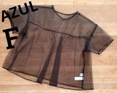 ⭐在庫大処分セール⭐AZUL 美品　シースルーブラウス ブラック Ｆサイズ 。。