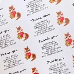 サンキューシール　りす