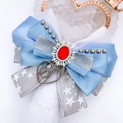 キンブレリボン ペンライトリボン ＋ Alpha 星柄 レッド ★ハンドメイド