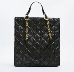 ZARA チェーン キルティング トートバッグ