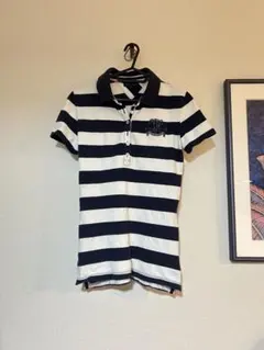 【訳アリ品】 TOMMY HILFIGER 半袖ポロシャツ ボーダー