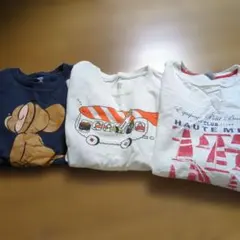 長袖カットソー ネイビーとホワイト