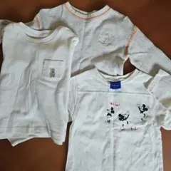 白系　ロンT 90サイズ　3枚セット