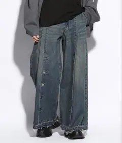 HARE 24ss フロントボタン ワイドデニムパンツのサムネイル