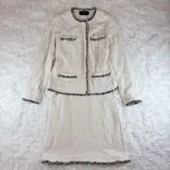 極美品 WEEKEND MaxMara ツイード セットアップ 卒園式 白 L