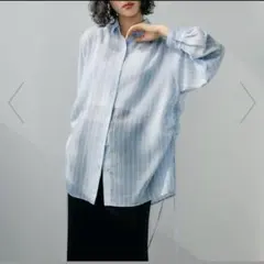 LEPSIM レプシィ厶　サイド絞りシャツ　ストライプのサムネイル