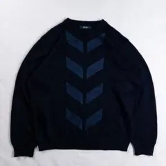 ビンテージ古着 トルコ製 立体 3D 幾何学模様 アート ユーロ 総柄ニット