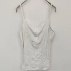 ゆったりL⭐️TIME AND TRU キャミソール ホワイト 綿混 大きいサイズ