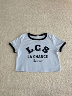L.C.S. LA CHANCE 半袖ライトブルー韓国カジュアルTシャツのサムネイル
