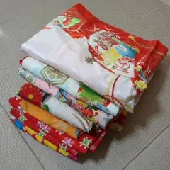 3640 キッズ振袖・浴衣・ウール着物まとめ売り8てん！リメイク•お稽古用など☆