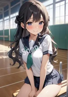 アニメファンアート JK グラビア A4 ポスター イラスト ★00254737