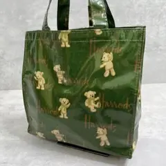 Harrods ハロッズ トートバッグ テディベア柄 コーティングトートバッグ