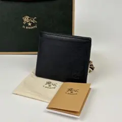 IL BISONTE 二つ折り財布 ネイビー 411853 保存袋・箱付き