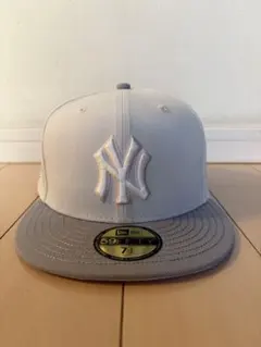 ニューエラ 59FIFTY ヤンキース キャップ グレー ピンク 7 1/2