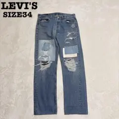 Levi's 501 パッチワーク 刺し子 デニムパンツ W33 L32 - メルカリ