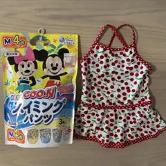さくらんぼ水着とスイミングパンツ セット 90 Mのサムネイル