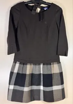 バーバリーブルーレーベル ドッキングワンピース ノバチェック 38 038