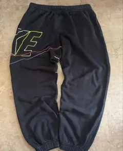 NIKE ナイキ 刺繍ビッグロゴ 黒 スウェットパンツ ジャージ　 2XL