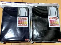 【２枚】HEATTECH クルーネックTシャツ XL ブラック　ネイビー