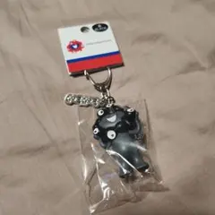 黒ミャクミャク 立体PVCキーホルダー　プレート付属