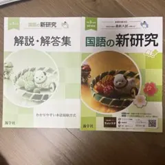 解説・解答集 & 国語の新研究 第3巻 新学社