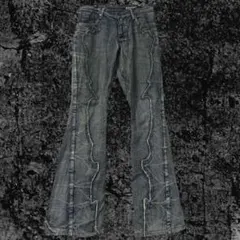 00s semantic design flare denim y2k