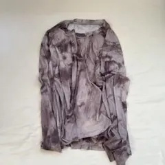 マーブル模様 長袖Tシャツ