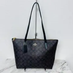 新品】COACH ジップ トップ トートバッグ シグネチャー A4 4455 - メルカリ