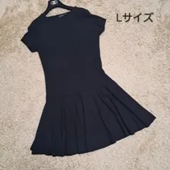 RALPH LAUREN　ポロラルフローレン 半袖ワンピース　黒　　Lサイズ