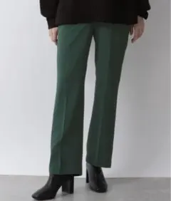 美品❣️ LOWRYSFARM フレアパンツ グリーン 緑 S 丈長め スラックス