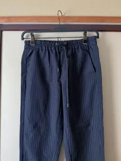 2個セット　GU ネイビー ストライプ スラックス　Floating長袖Tシャツ