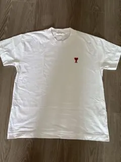 新品 AMI PARIS アミパリス ビッグハートロゴ Tシャツ S アイボリー