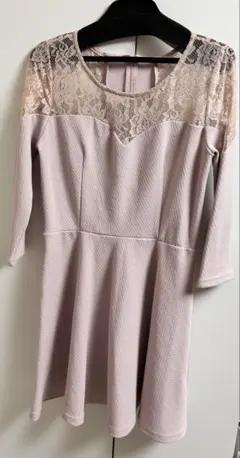 MIIA 薄いピンク Aラインワンピース