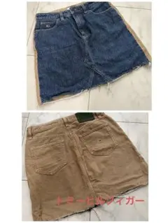 TOMMY HILFIGER デニム　ミニスカート　コーデュロイ