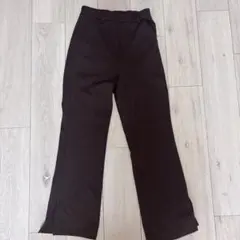 WEGO スリット入り スラックス パンツ ブラウン M